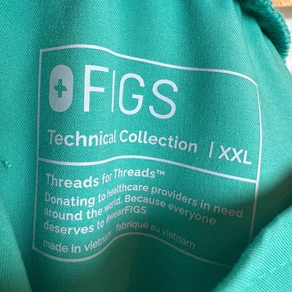 FIGS Technical Collection Women's Scrub Set Women XXL Catarina/Yola Skinny Green - Picture 12 of 15